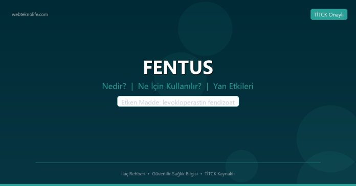 FENTUS nedir ne işe yarar - ilaç bilgisi