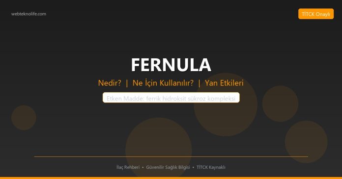 FERNULA nedir ne işe yarar - ilaç bilgisi