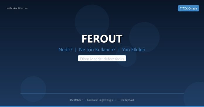 FEROUT nedir ne işe yarar - ilaç bilgisi