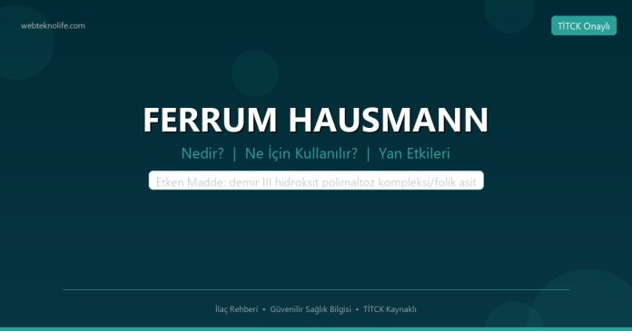 FERRUM HAUSMANN nedir ne işe yarar - ilaç bilgisi
