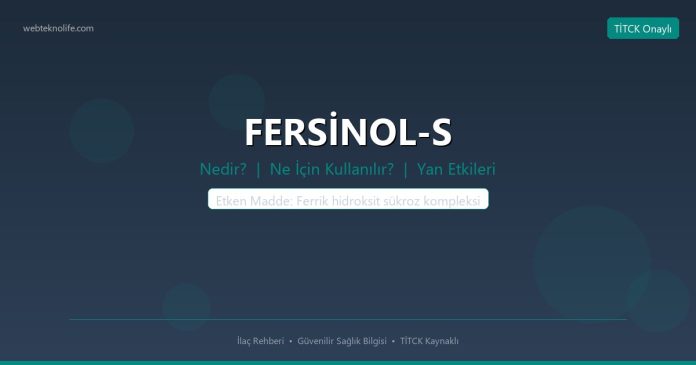 FERSİNOL-S nedir ne işe yarar - ilaç bilgisi