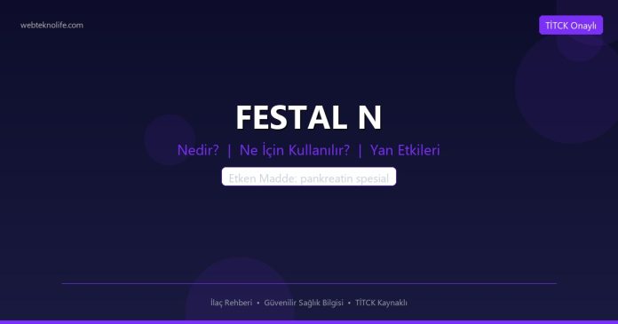 FESTAL N nedir ne işe yarar - ilaç bilgisi