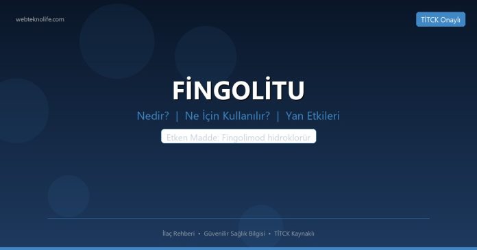 FİNGOLİTU nedir ne işe yarar - ilaç bilgisi