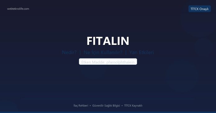 FITALIN nedir ne işe yarar - ilaç bilgisi