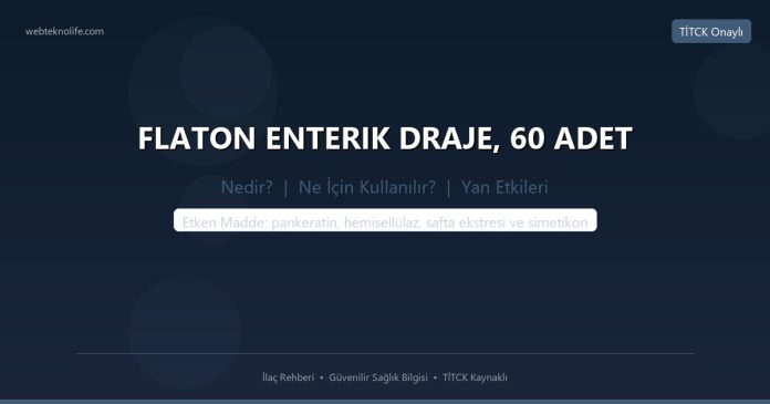 FLATON ENTERIK DRAJE, 60 ADET nedir ne işe yarar - ilaç bilgisi