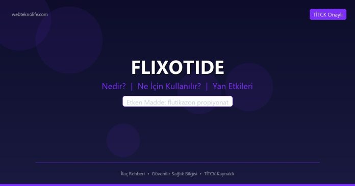FLIXOTIDE nedir ne işe yarar - ilaç bilgisi