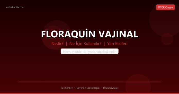 FLORAQUİN VAJINAL nedir ne işe yarar - ilaç bilgisi