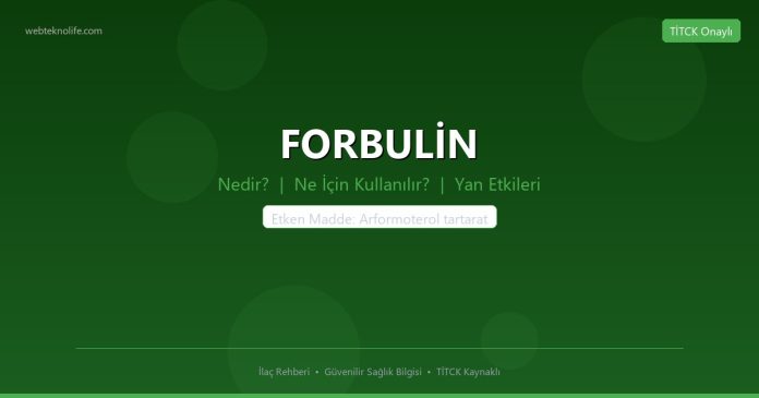 FORBULİN nedir ne işe yarar - ilaç bilgisi