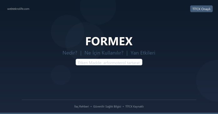 FORMEX nedir ne işe yarar - ilaç bilgisi