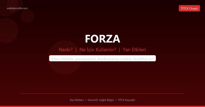 FORZA nedir ne işe yarar - ilaç bilgisi