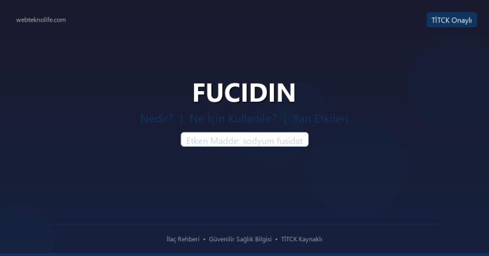 FUCIDIN nedir ne işe yarar - ilaç bilgisi