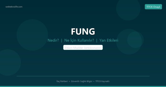 FUNG nedir ne işe yarar - ilaç bilgisi