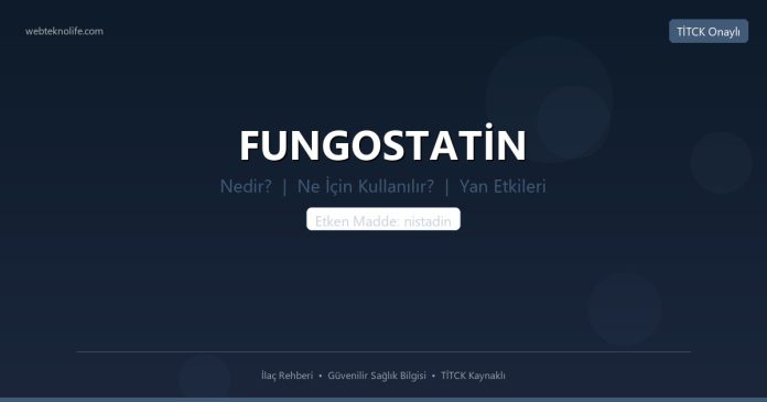 FUNGOSTATİN nedir ne işe yarar - ilaç bilgisi