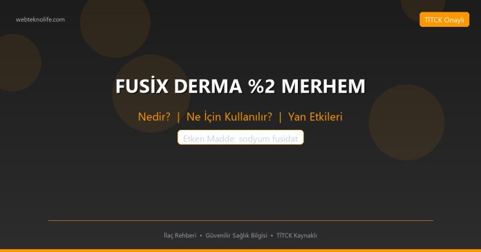 FUSİX DERMA %2 MERHEM nedir ne işe yarar - ilaç bilgisi