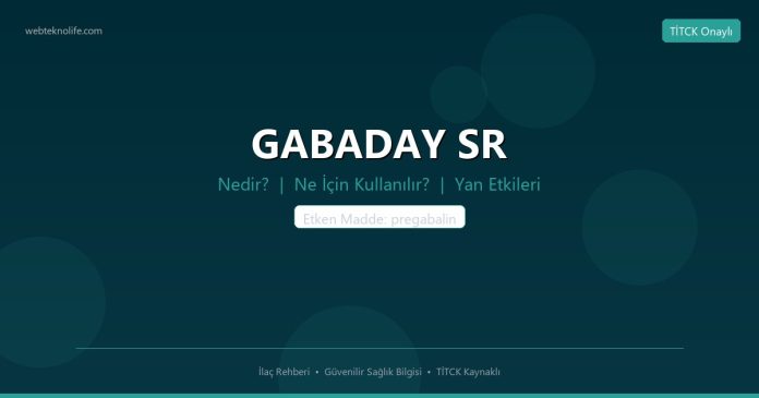 GABADAY SR nedir ne işe yarar - ilaç bilgisi