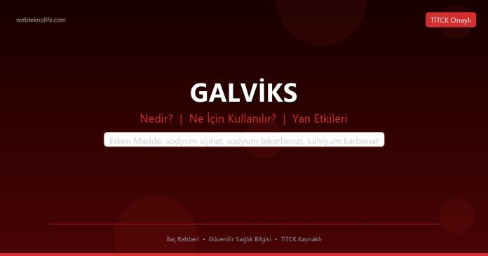 GALVİKS nedir ne işe yarar - ilaç bilgisi