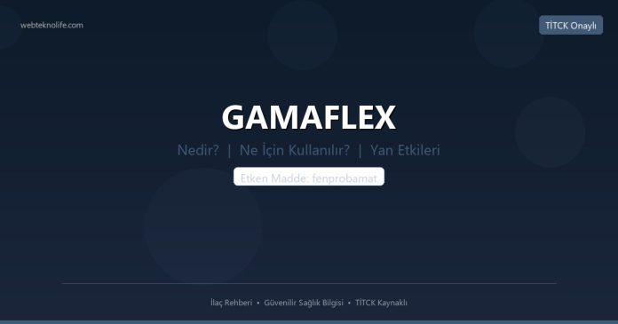 GAMAFLEX nedir ne işe yarar - ilaç bilgisi