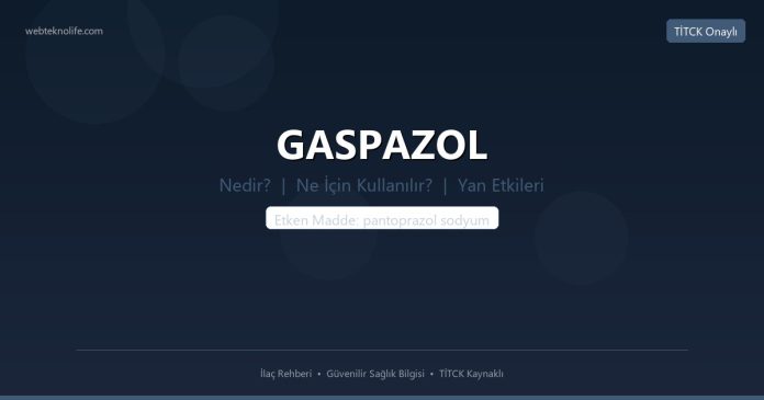 GASPAZOL nedir ne işe yarar - ilaç bilgisi