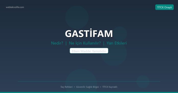 GASTİFAM nedir ne işe yarar - ilaç bilgisi