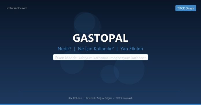 GASTOPAL nedir ne işe yarar - ilaç bilgisi