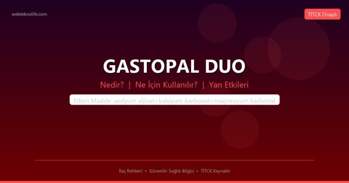 GASTOPAL DUO nedir ne işe yarar - ilaç bilgisi