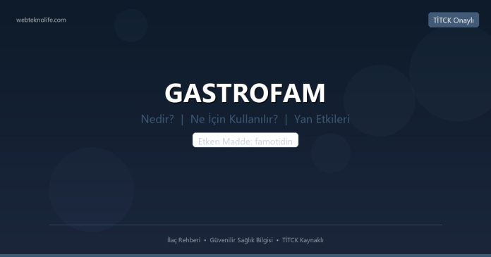 GASTROFAM nedir ne işe yarar - ilaç bilgisi