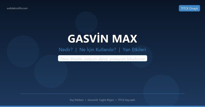 GASVİN MAX nedir ne işe yarar - ilaç bilgisi
