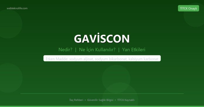 GAVİSCON nedir ne işe yarar - ilaç bilgisi
