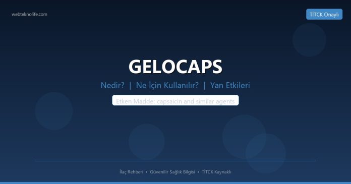 GELOCAPS nedir ne işe yarar - ilaç bilgisi