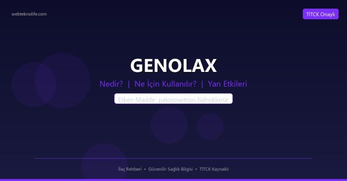 GENOLAX nedir ne işe yarar - ilaç bilgisi