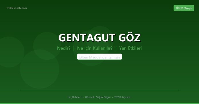 GENTAGUT GÖZ nedir ne işe yarar - ilaç bilgisi