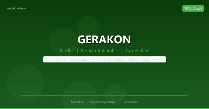 GERAKON nedir ne işe yarar - ilaç bilgisi