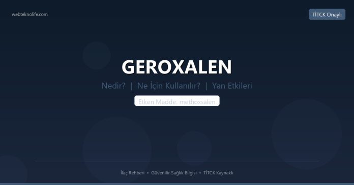 GEROXALEN nedir ne işe yarar - ilaç bilgisi