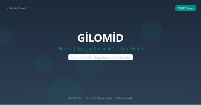 GİLOMİD nedir ne işe yarar - ilaç bilgisi