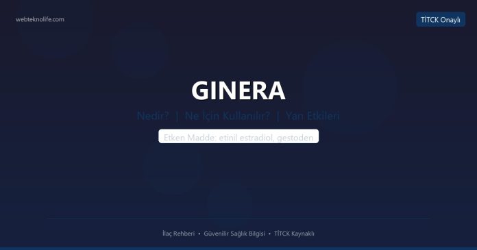 GINERA nedir ne işe yarar - ilaç bilgisi