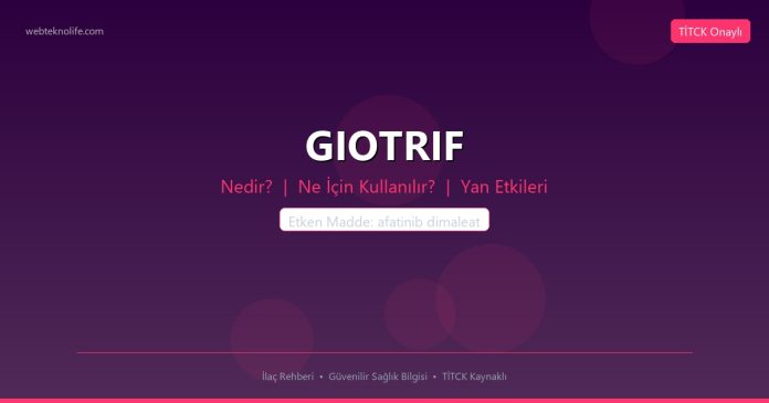 GIOTRIF nedir ne işe yarar - ilaç bilgisi