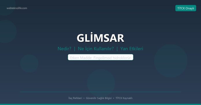 GLİMSAR nedir ne işe yarar - ilaç bilgisi