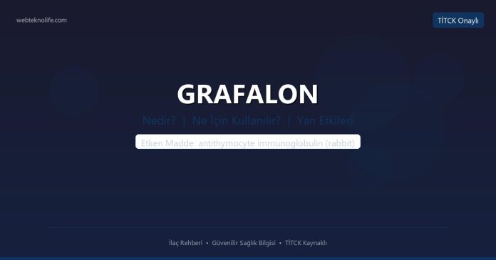 GRAFALON nedir ne işe yarar - ilaç bilgisi