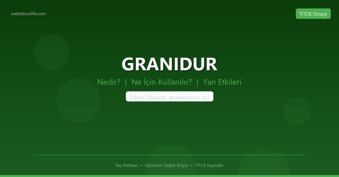 GRANIDUR nedir ne işe yarar - ilaç bilgisi