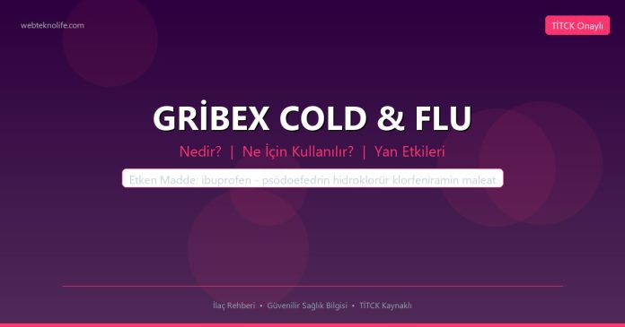 GRİBEX COLD & FLU nedir ne işe yarar - ilaç bilgisi
