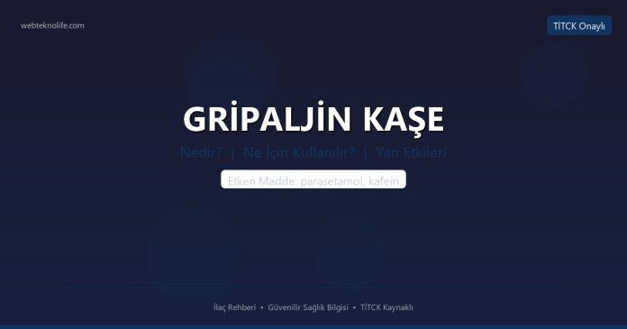 GRİPALJİN KAŞE nedir ne işe yarar - ilaç bilgisi
