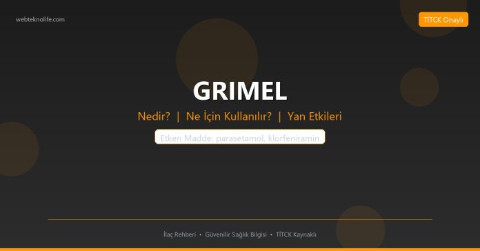 GRIMEL nedir ne işe yarar - ilaç bilgisi