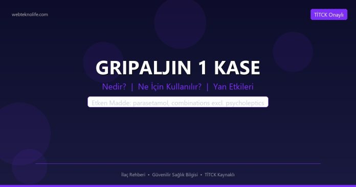 GRIPALJIN 1 KASE nedir ne işe yarar - ilaç bilgisi