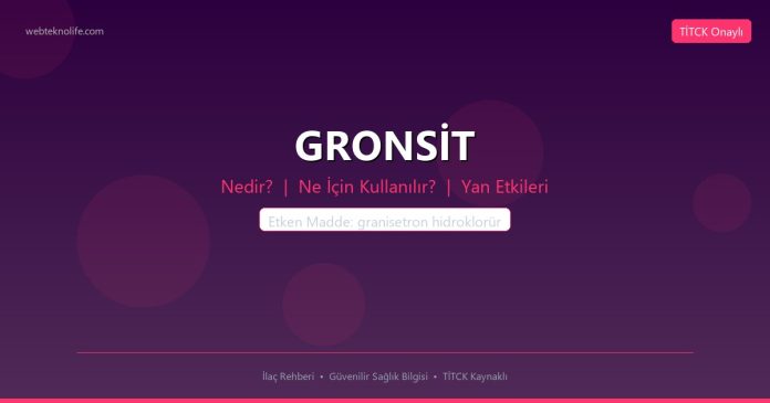 GRONSİT nedir ne işe yarar - ilaç bilgisi
