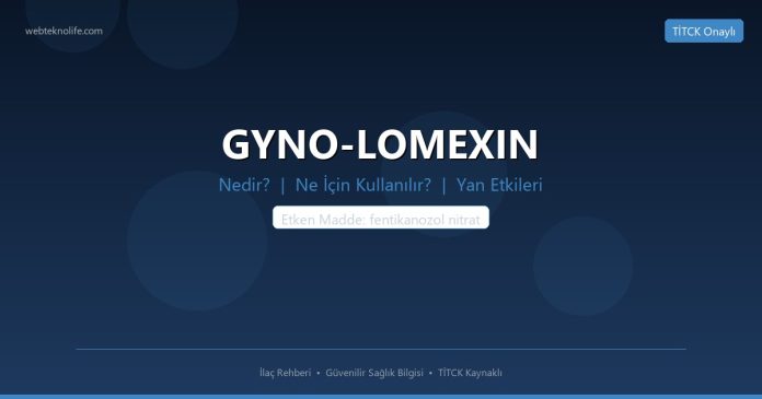 GYNO-LOMEXIN nedir ne işe yarar - ilaç bilgisi