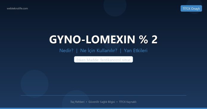GYNO-LOMEXIN % 2 nedir ne işe yarar - ilaç bilgisi