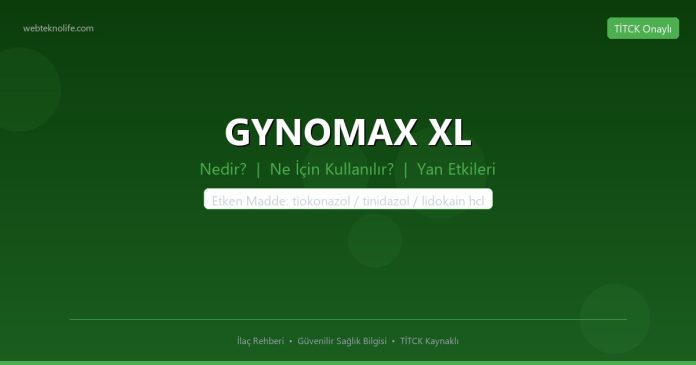 GYNOMAX XL nedir ne işe yarar - ilaç bilgisi