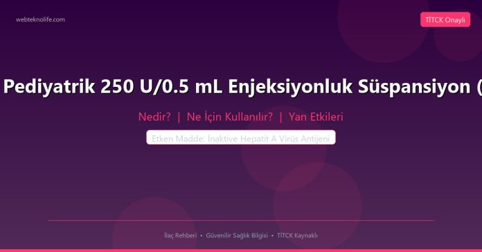Havtec Pediyatrik 250 U/0.5 mL Enjeksiyonluk Süspansiyon (1 adet) nedir ne işe yarar - ilaç bilgisi