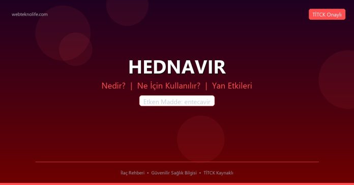 HEDNAVIR nedir ne işe yarar - ilaç bilgisi