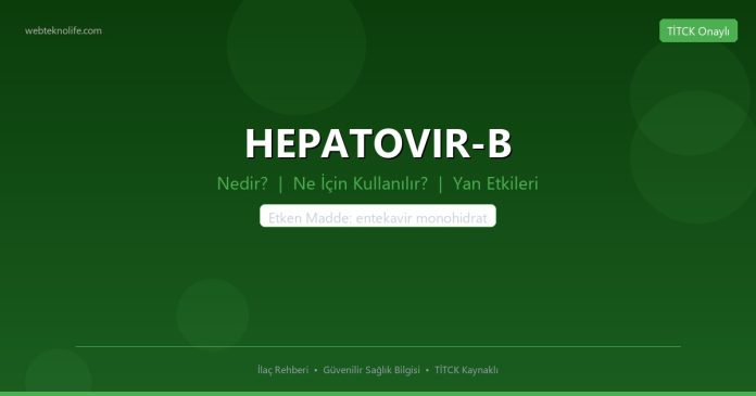 HEPATOVIR-B nedir ne işe yarar - ilaç bilgisi
